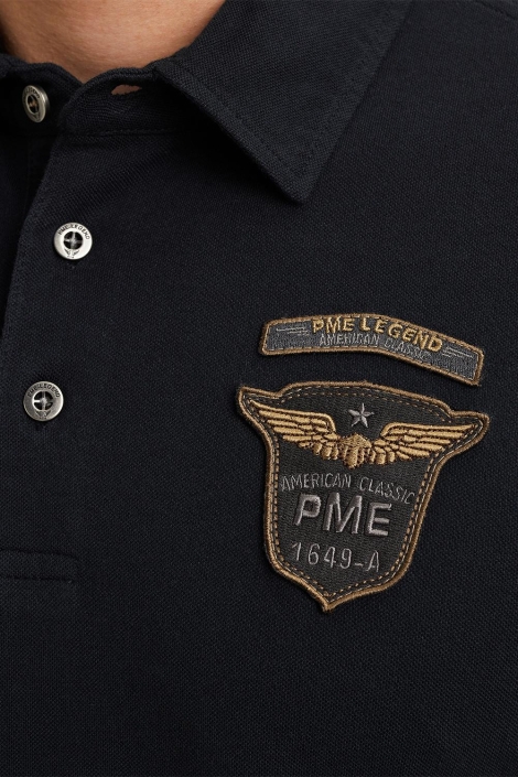 PME legend short sleeve polo fine pique badge
